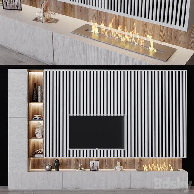 Tv set 94 (W 4000 x H 2700 x D 410mm ) 3D Model Tv set 94 (W 4000 x H 2700 x D 410mm ) 3D Model