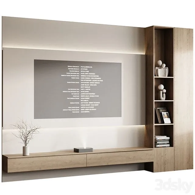 TV Set and Projector 2 3D Model