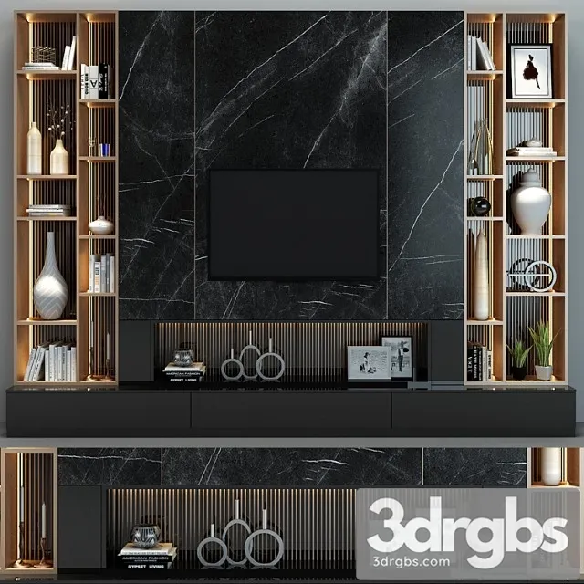 Tv shelf 003 3D Model Download