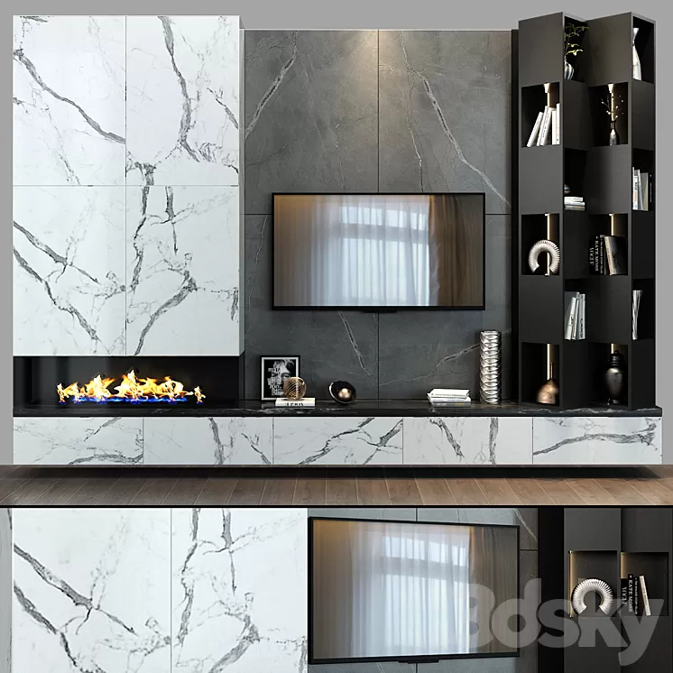 TV shelf 0107 3D Model