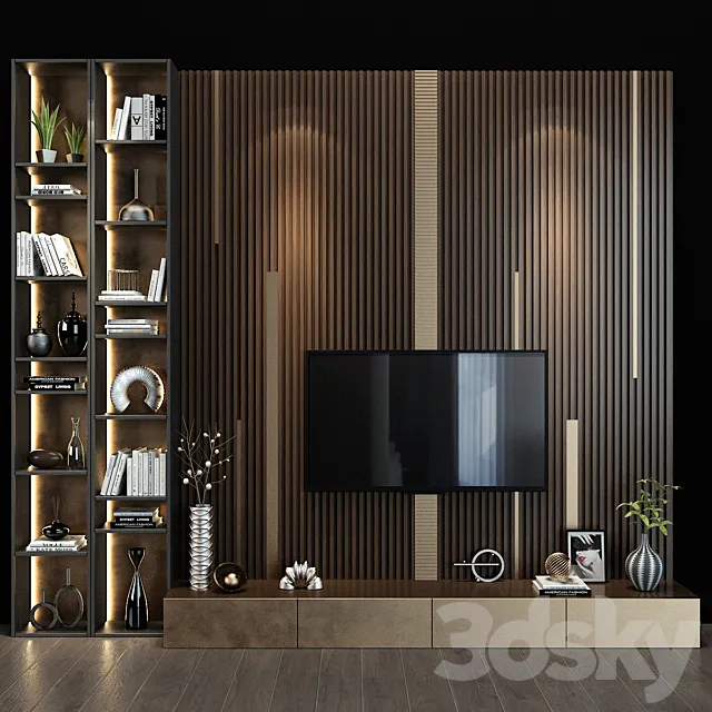 TV shelf 0127 3D Model