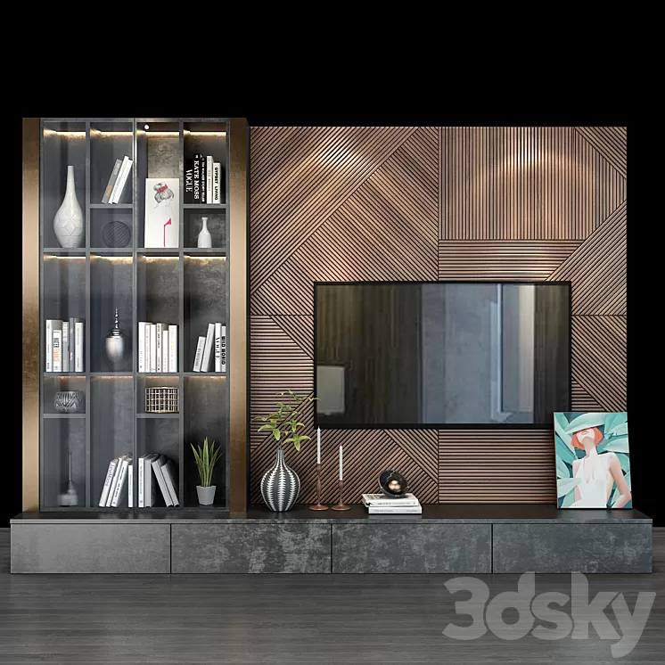 TV shelf 0143 3D Model