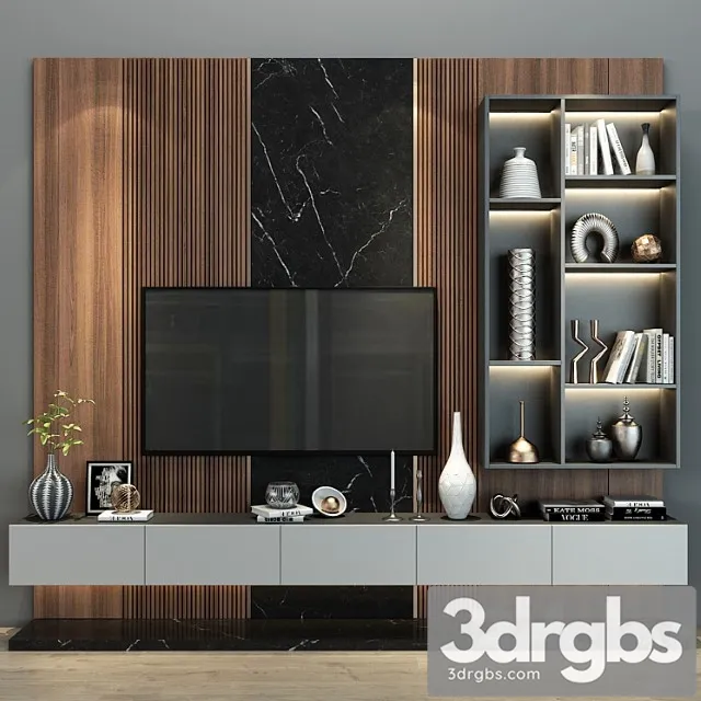 Tv shelf 0211 3D Model Download