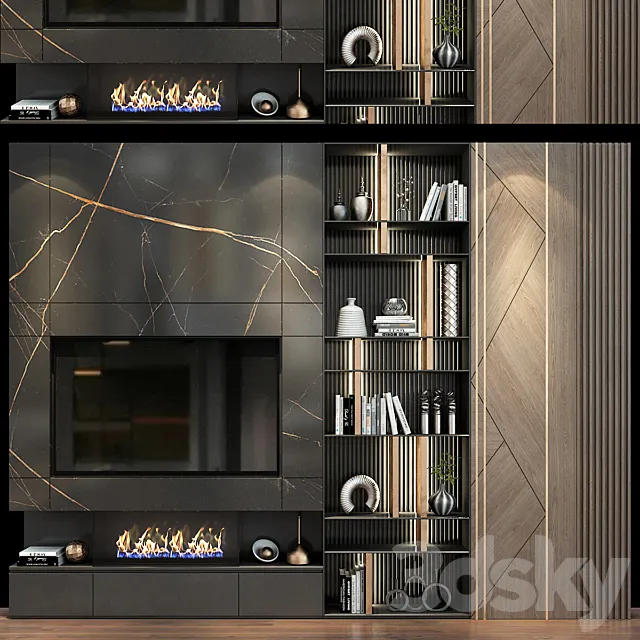 TV shelf 0213 3D Model TV shelf 0213 3D Model