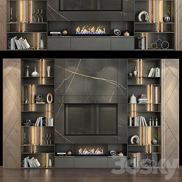 TV shelf 0232 3D Model TV shelf 0232 3D Model