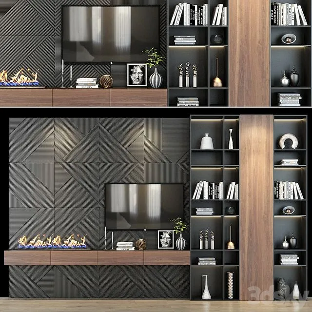 TV shelf 0254 3D Model TV shelf 0254 3D Model