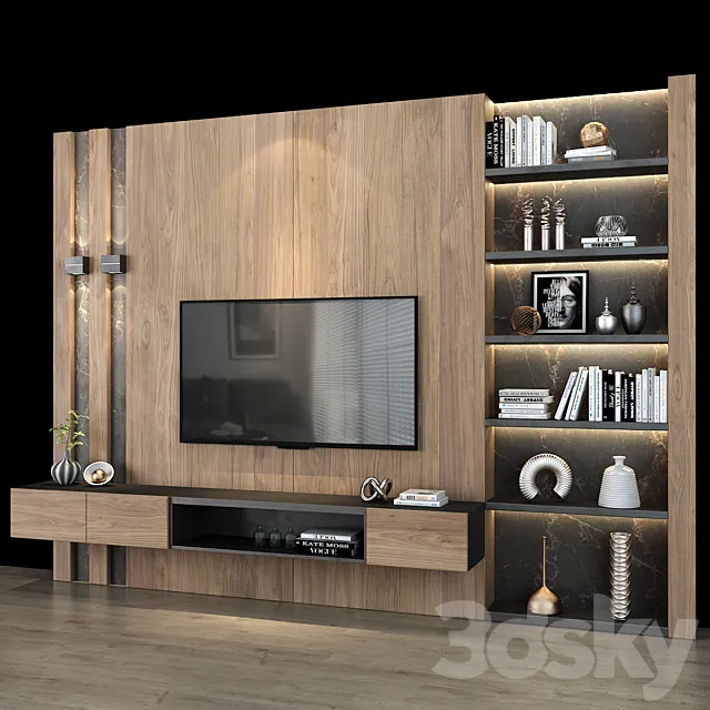 TV shelf 0259 3D Model