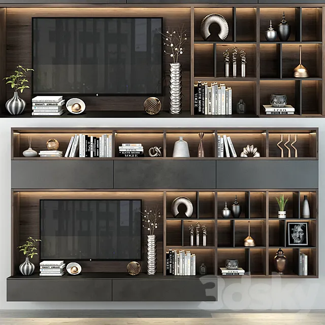 TV shelf 0262 3D Model