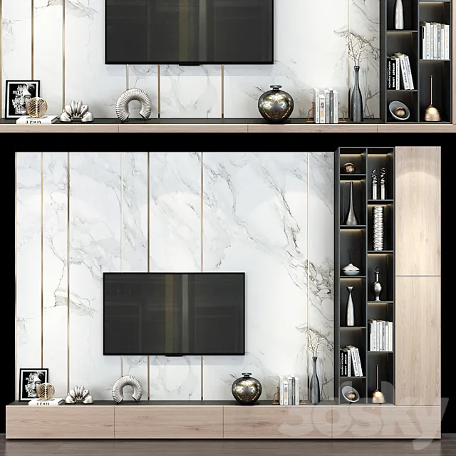 TV shelf 0336 3D Model TV shelf 0336 3D Model