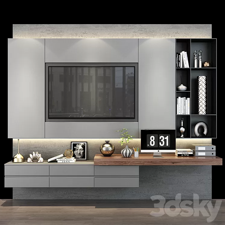 TV shelf 0340 3D Model