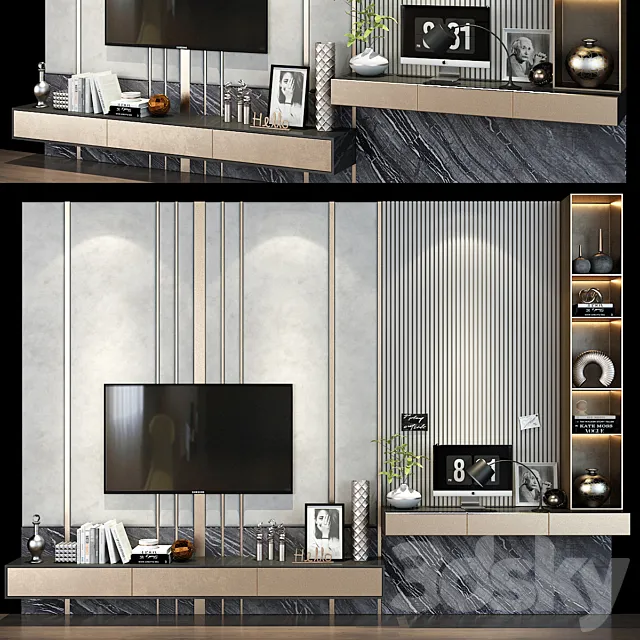 TV shelf 0369 3D Model