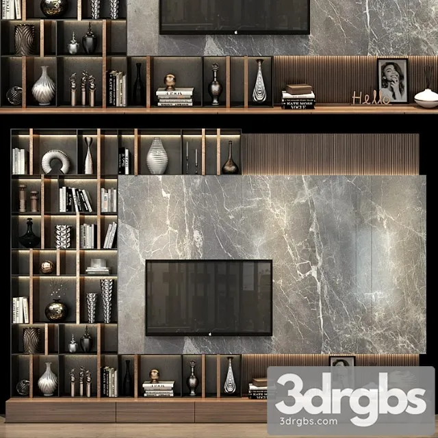Tv shelf 0385 3D Model Download