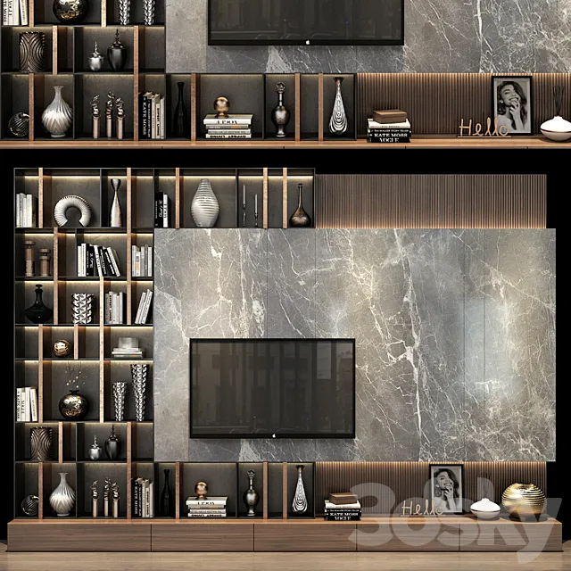 TV shelf 0385 3D Model