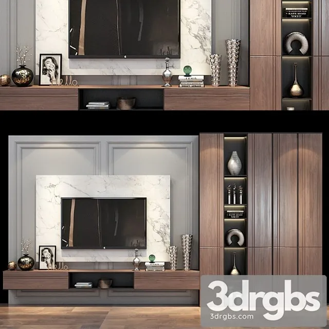 Tv shelf 0387 3D Model Download