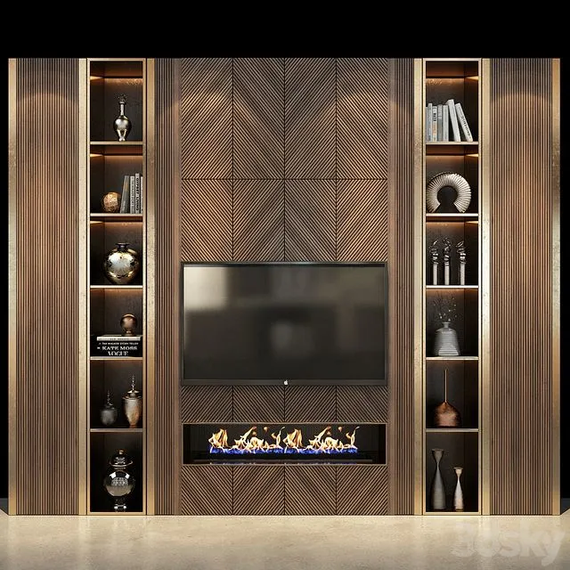 TV shelf 0409 3D Model