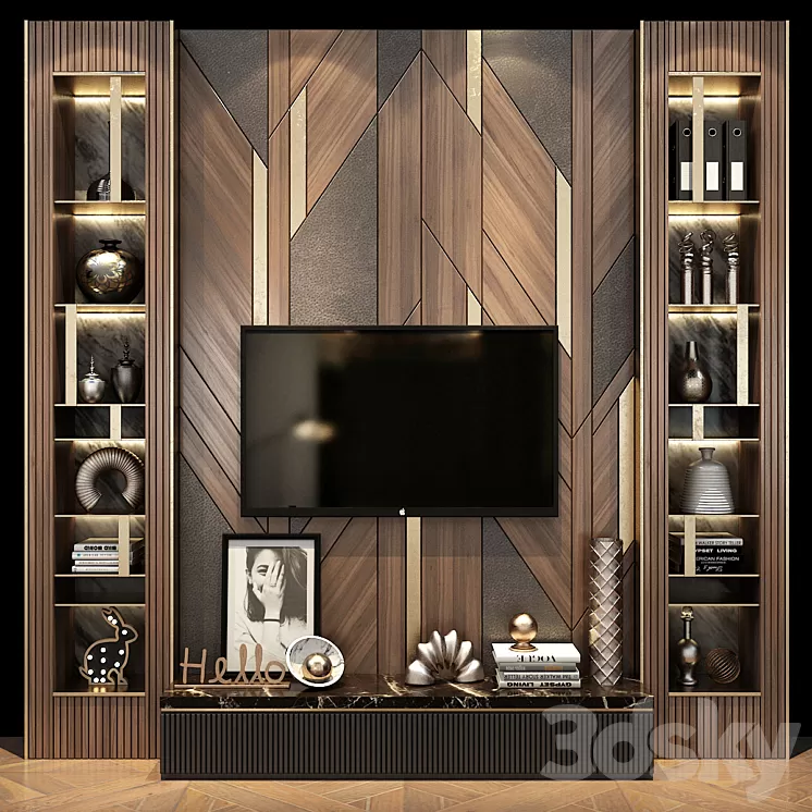 TV shelf 0417 3D Model Free Download