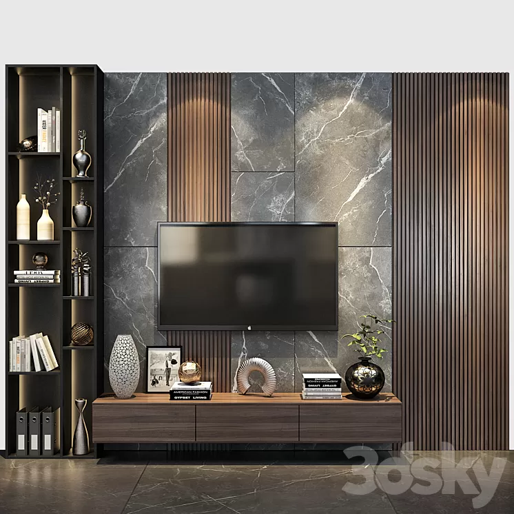 TV shelf 0454 3D Model Free Download
