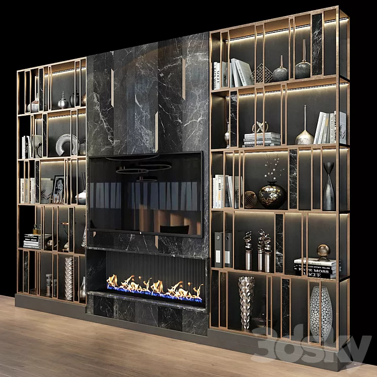 TV shelf 0556 3D Model Free Download