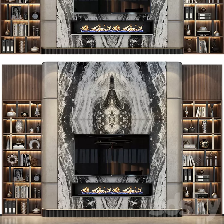 TV shelf 0558 3D Model Free Download