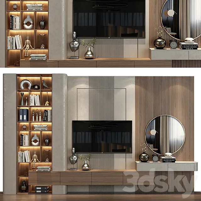 TV shelf 0576 3D Model