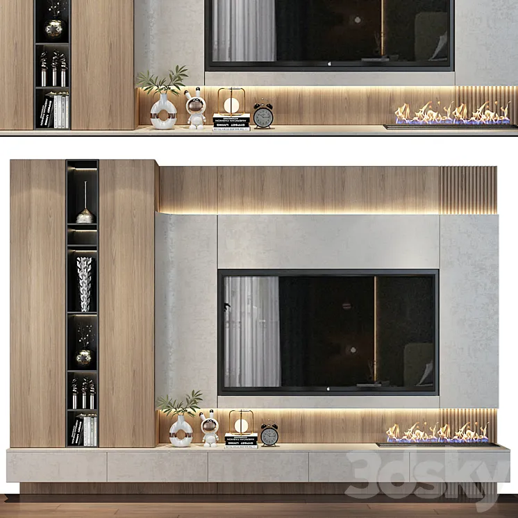 TV shelf 0635 3D Model Free Download