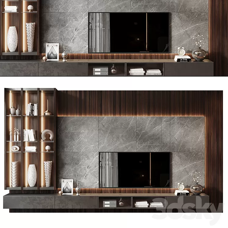 TV shelf 0657 3D Model Free Download