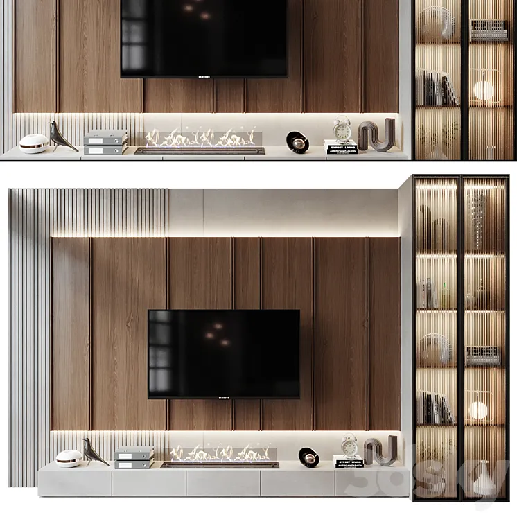 TV shelf 0660 3D Model Free Download