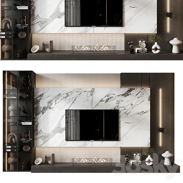 TV shelf 0680 3D Model TV shelf 0680 3D Model