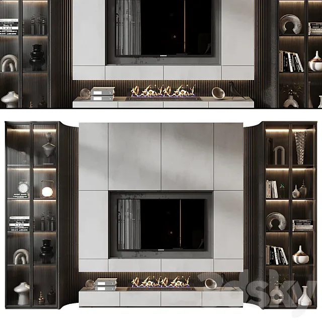 TV shelf 0681 3D Model TV shelf 0681 3D Model