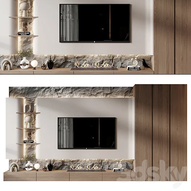 TV shelf 0684 3D Model TV shelf 0684 3D Model