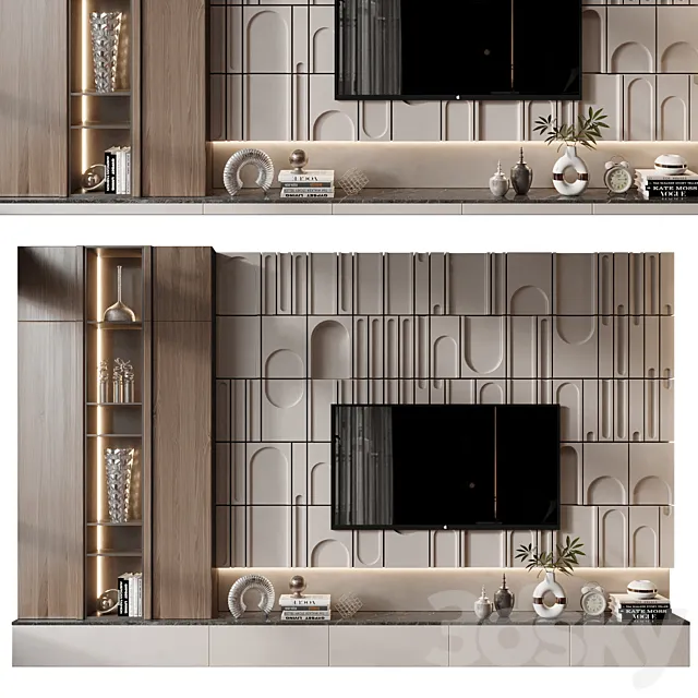 TV shelf 0689 3D Model TV shelf 0689 3D Model