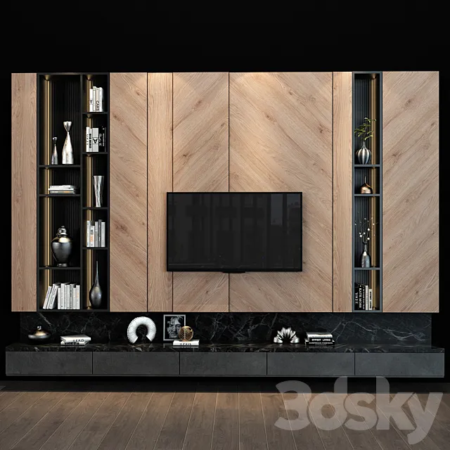 TV shelf 087 3DModel TV shelf 087 3DModel