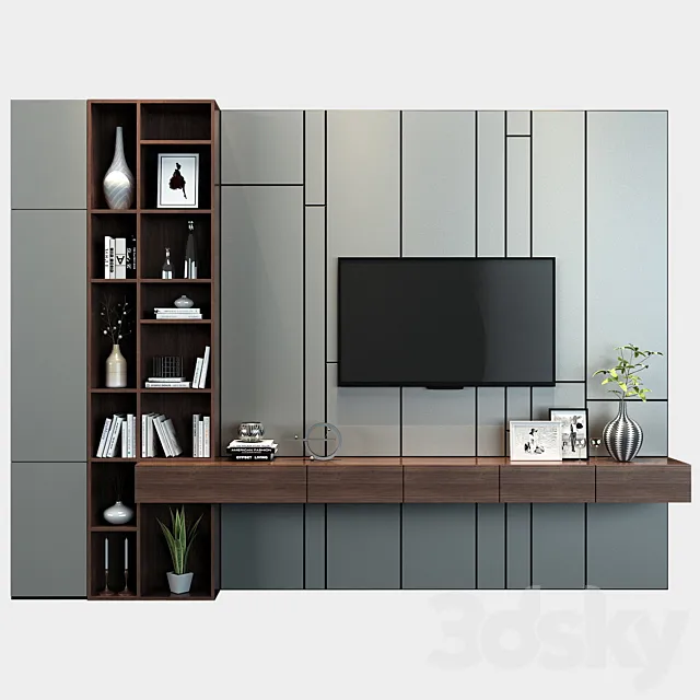 TV shelf 09 3D Model TV shelf 09 3D Model