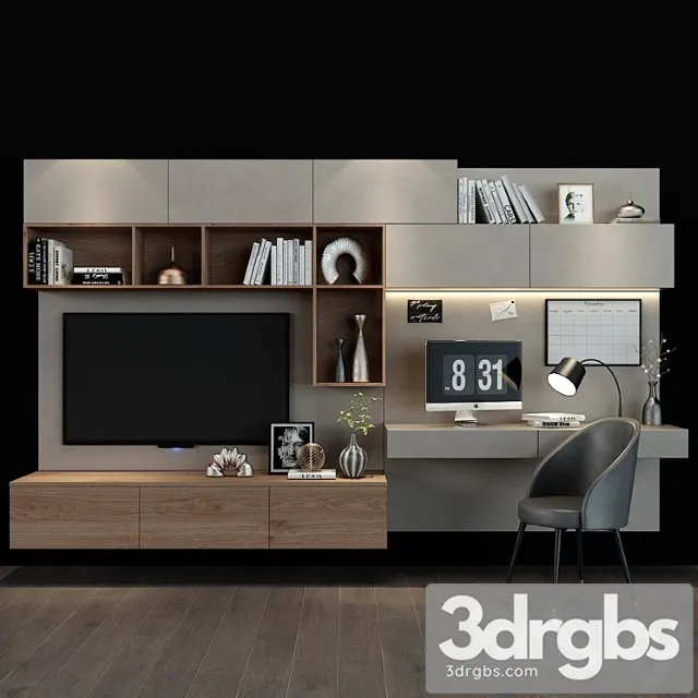 TV Shelf 091 3D Model Download