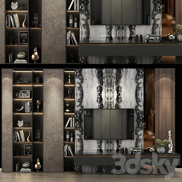TV shelf 091 3DModel TV shelf 091 3DModel