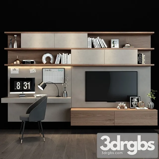 Tv shelf 097 3D Model Download