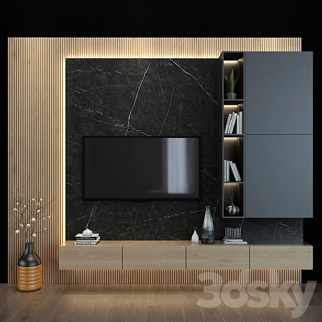 TV shelf 27 3D Model TV shelf 27 3D Model