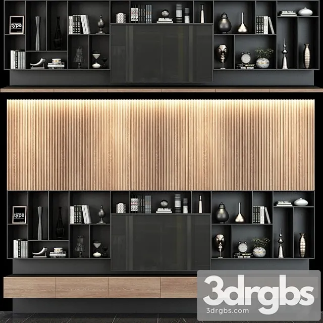 TV Shelf Set 122 3D Model Download