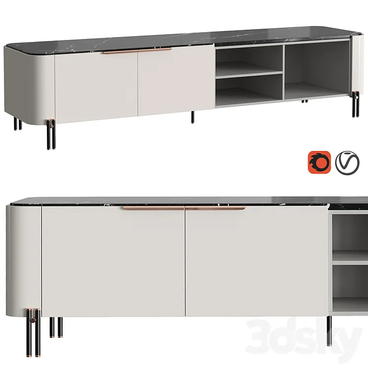 TV stand BAMBOO 3D Model Free Download TV stand BAMBOO 3D Model Free Download