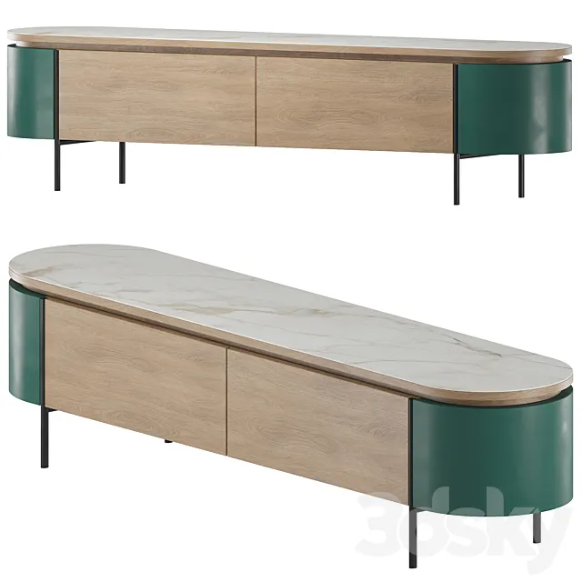 tv stand from wooden kors 3DModel