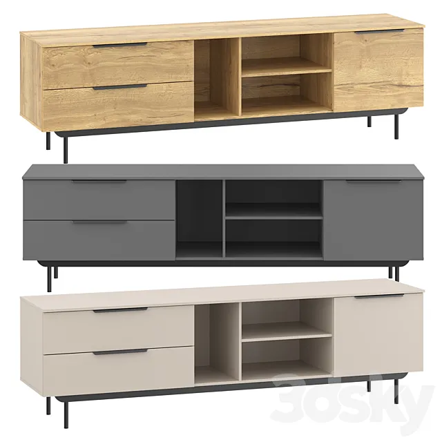 TV stand Quelen 2 3D Model TV stand Quelen 2 3D Model