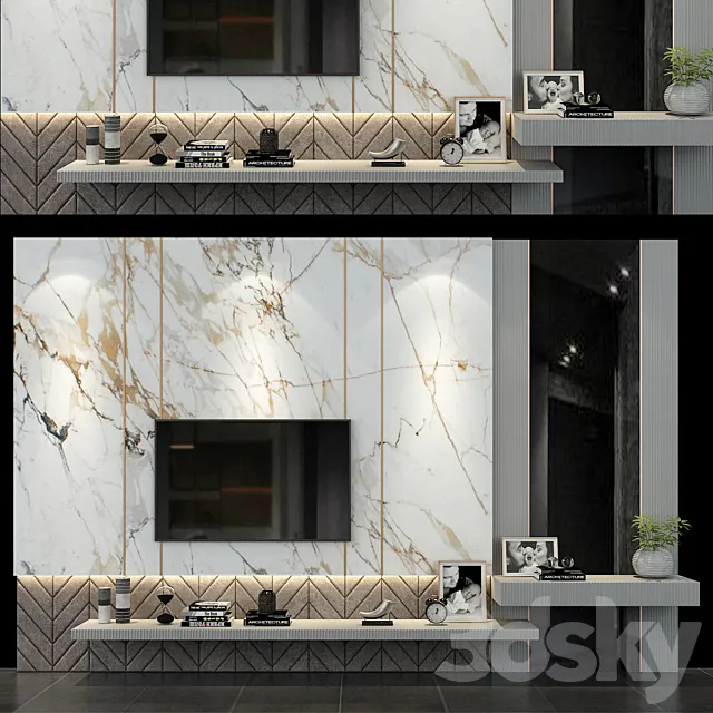 TV Stand set 0134 3D Model TV Stand set 0134 3D Model