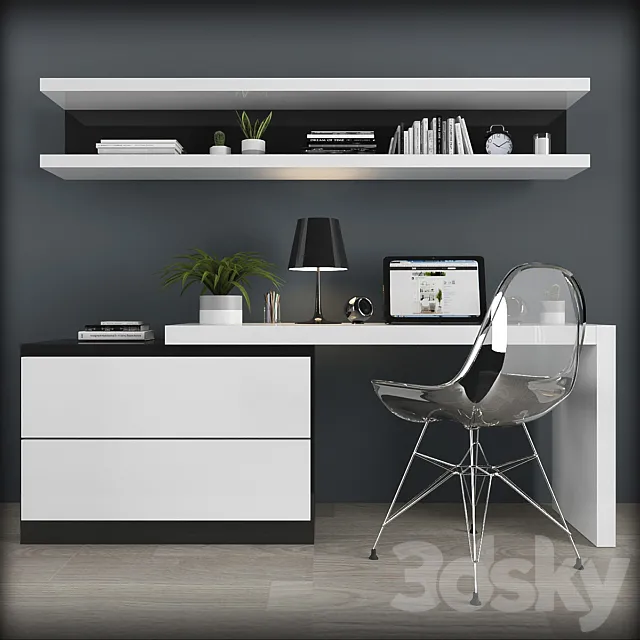 TV stand set 07 3DModel