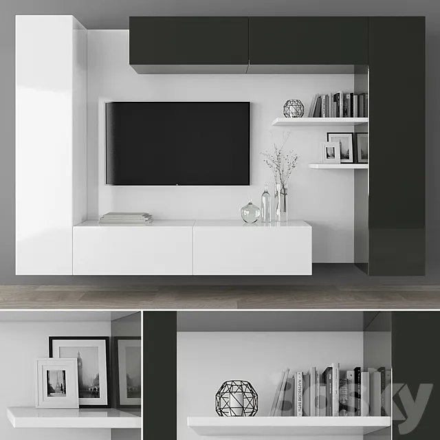 Tv stand set 111 3D Model Tv stand set 111 3D Model