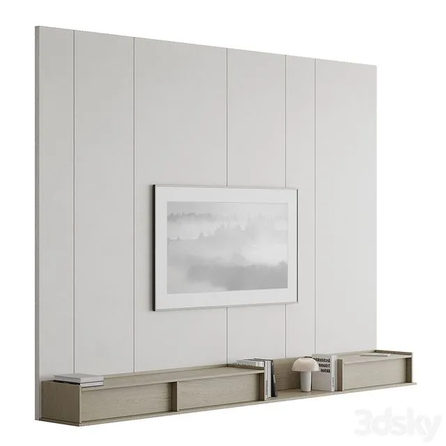 TV wall 006 3D Model