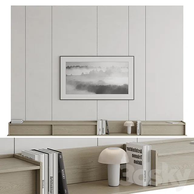 TV wall 006 3D Model