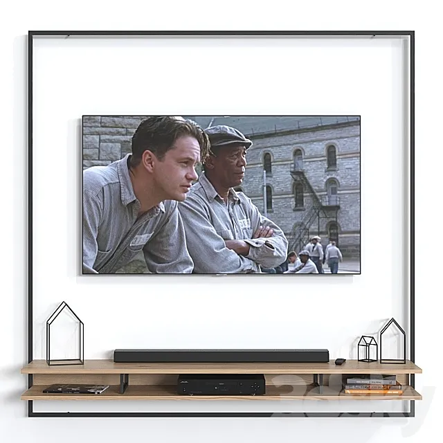 TV wall 011. 3D Model TV wall 011. 3D Model