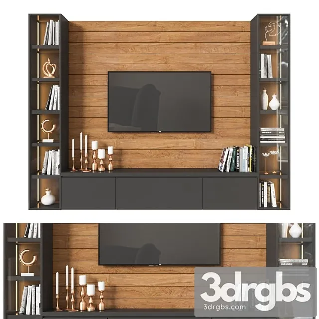 TV Wall 02 16 3D Model Download