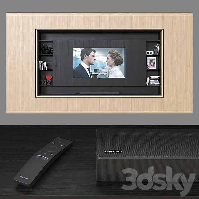TV wall 033. 3D Model TV wall 033. 3D Model