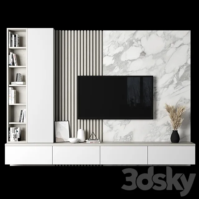 TV Wall 056 3D Model